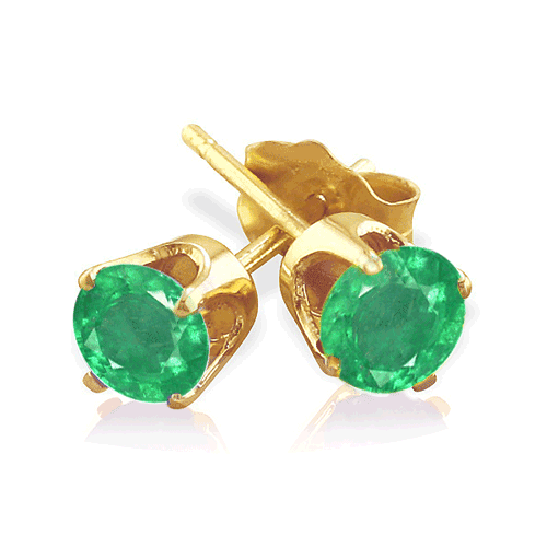 Emerald-stud-earrings