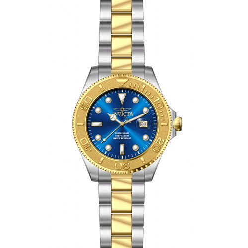 Invicta Men’s Pro Diver Quartz Blue Dial Two Tone Bracelet Watch
